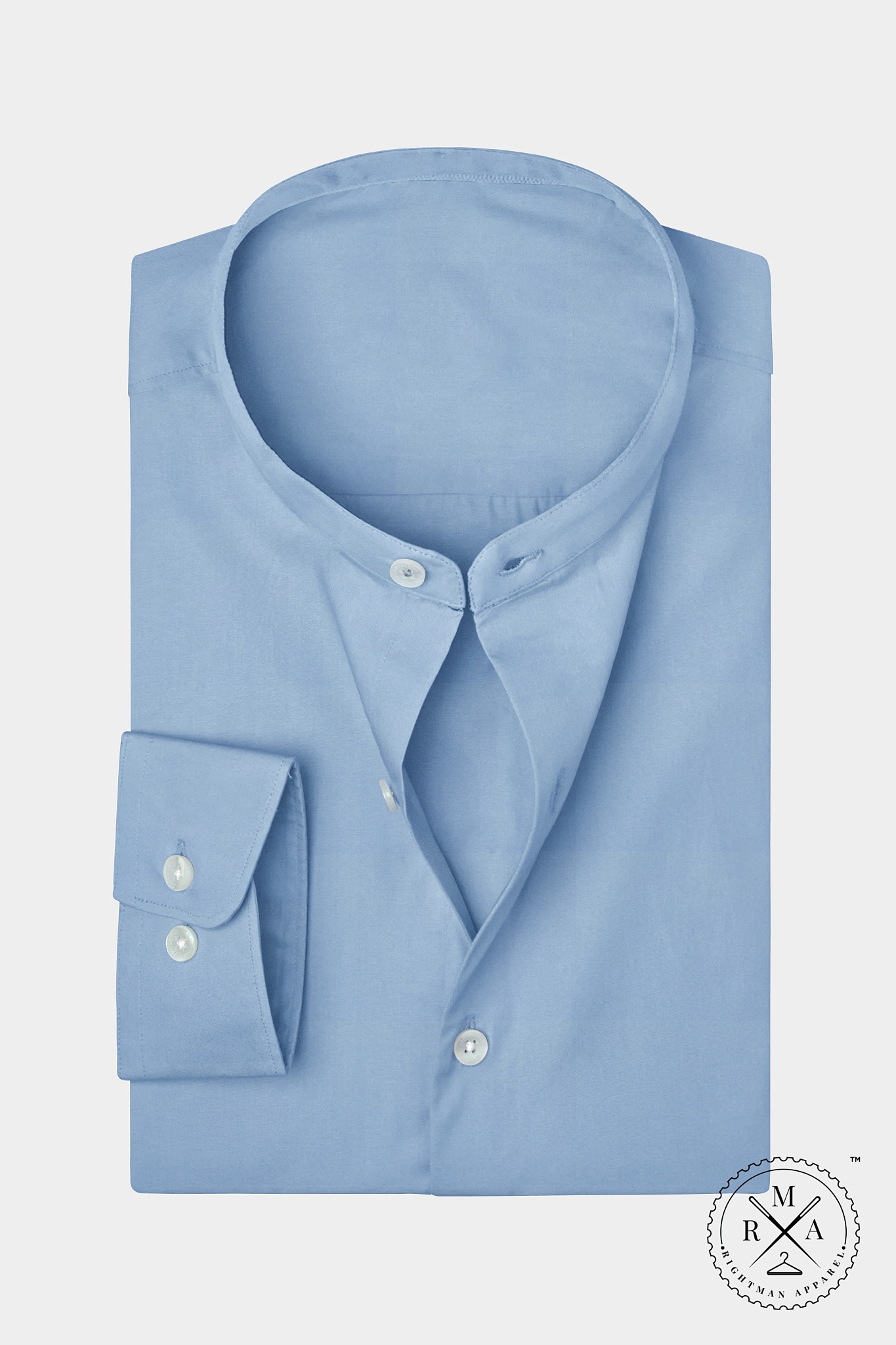 Blue Satin Shirt SH340